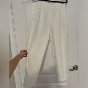 Zara high waisted rise pants bloggers favorite size M White